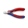 Elektronikai oldalcsípő fogó 62HRC max.d1,6/1,2/0,6mm piros-kék normál 115mm KNIPEX