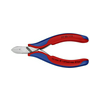 Oldalcsípő fogó elektronikai 62HRC max.d1,6/1,2/0,6mm piros-kék normál 115mm KNIPEX