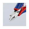Elektronikai oldalcsípő fogó 57HRC max.d1,3/1mm nyitórugós piros-kék normál 115mm KNIPEX