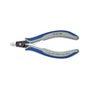Oldalcsípő fogó 62HRC max.d1,7/0,6mm nyitórugós piros-kék normál 125mm KNIPEX