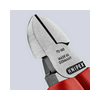 Oldalcsípő fogó 62HRC max.d4/2,8/2mm hosszított vágóél piros-kék normál 160mm KNIPEX