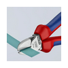 Oldalcsípő fogó 62HRC max.d4/2,8/2mm hosszított vágóél piros-kék normál 160mm KNIPEX