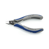Oldalcsípő fogó precíziós-elektronikai max.d1mm szürke-kék normál 125mm x KNIPEX