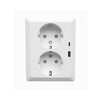 Olympic 162/2 dugalj USB-A+USB-C/3A F-típus (Schuko) gyerekzárral fényes fehér IP20 süllyesztett csavaros ANCO