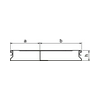 Padló alatti csatorna esztrich fedésű 4629mm2 190mm x 28mm x 2000mm 2-rekesz galvanizált acél S2 19028-2 OBO-BETTERMANN
