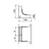 Padlócsatorna függőleges ív 2rekeszes EÜK-2-höz 190mm x 38mm x acél KV2 19038-2 OBO-BETTERMANN