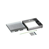 Padlódoboz szerelőkeret+fedél perem nélkül betonpadlóhoz 16/24-modul fém 264mm x 264mm x 81mm LEGRAND