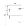 Parapetcsatorna 110mm x 70mm 2000mm kezeletlen nemesacél fényesfehér GS-S70110RW OBO-BETTERMANN