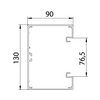 Parapetcsatorna 130mm x 90mm 2000mm alumínium fehér halogénmentes GA-S90130RW OBO-BETTERMANN