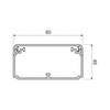 Parapetcsatorna 80mm x 40mm 2000mm x kezeletlen műanyag fekete fedéllel halogénmentes EKD KOPOS