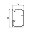Parapetcsatorna 90mm x 54mm 2000mm x kezeletlen műanyag fekete fedéllel halogénmentes PK KOPOS