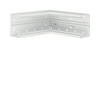 Parapetcsatorna belső sarok állítható 70x100-hez alsó rész 90° fényesfehér műanyag PVC BR Hager