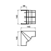 Parapetcsatorna belső sarok GK 53x130-hoz szimmetrikus 83-97° műanyag GK-IH53130RW OBO-BETTERMANN