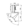 Parapetcsatorna belső sarok GK 70x170-hez fedél 85-95° fényesfehér GK-IH70170RW OBO-BETTERMANN