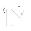 Parapetcsatorna külső sarok fedél 80x300-hoz 76.5mm acél kezeletlen GS-OTFRW OBO-BETTERMANN