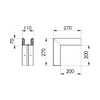 Parapetcsatorna külső sarok GK 70x110-hez 90°  szimmetrikus GK-A70110RW OBO-BETTERMANN
