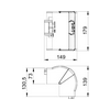 Parapetcsatorna külső sarok GK 70x170-hez állítható 80-100° műanyag GK-AH70170RW OBO-BETTERMANN