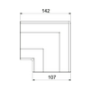 Parapetcsatorna lapos kanyar GK 53x100-hoz emelkedő/süllyedő 90° GK-FH53100GR OBO-BETTERMANN