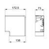 Parapetcsatorna lapos kanyar GK 70x130-hoz emelkedő/süllyedő 90° GK-FH70130RW OBO-BETTERMANN