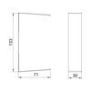 Parapetcsatorna toldástakaró 70x130-hoz acél csatornaillesztés G-SVS70130RW OBO-BETTERMANN
