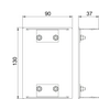 Parapetcsatorna végzáró GA-S90130-hoz 130mm x 90mm alumínium fehér balos/jobbos-hoz szimmetrikus GA-E90130RW OBO-BETTERMANN