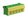 PE-kapocsblokk QuickConnenct zöld-sárga 1P 63A csavarmentes 17csatl./<6mm2 5csatl./25mm2 KN Hager
