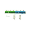 PE+N-kapocs elosztóblokk 75A zöld 3x(1x25+4x4mm2) kék 3x(1x25+4x4mm2) 3-pólus Fixconnect Hensel