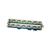 PE+N-kapocs elosztóblokk 75A zöld 6x(1x25+4x4mm2) kék 6x(1x25+4x4mm2) 5-pólus Fixconnect Hensel