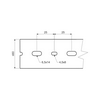 Perforált huzalozócsatorna 30mm x 30mm x 2000mm gránitszürke öntapadó+perforált fedéllel RK KOPOS
