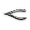 Oldalcsípő fogó precíziós-elektronikai ESD 64HRC max.d0,8mm szürke normál 125mm KNIPEX