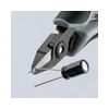 Oldalcsípő fogó precíziós-elektronikai ESD 64HRC max.d0,8mm szürke normál 125mm KNIPEX
