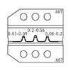 Présbetét érvéghüvelyhez (E-)PEW12 és CM25-..-hez érvéghüvely-hez 0.03-0.2mm2 hornyolt-présforma RENNSTEIG