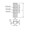 Profilsín perforált 0,15m C-profil 35mm x 18mm acél 1.25mm-va/anyag CML3518P0150FT OBO-BETTERMANN