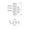 Profilsín perforált 0,2m C-profil 35mm x 18mm CMS3518P0200FT OBO-BETTERMANN