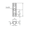 Profilsín perforált 0,3m C-profil 41mm x 21mm merítetten horganyzott MS4121P0300FT OBO-BETTERMANN