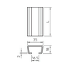 Profilsín 2m C-profil 35mm x 18mm szalaghorganyzott acél AMS3518UP2000FS OBO-BETTERMANN
