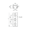 Profilsín perforált 2m C-profil 50mm x 30mm merítetten horganyzott MS5030P2000FT OBO-BETTERMANN