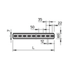 Profilsín perforált 3m lapos profil 60mm x 20mm szalaghorganyzott acél TPS 3000 FS OBO-BETTERMANN