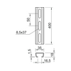 Profilsín perforált 0,4m C-profil 35mm x 18mm x acél 1.5mm-va/anyag AML3518P0400FT OBO-BETTERMANN