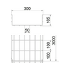 Rácsos kábeltálca 3m kezeletlen nemesacél U-alak 105mm x 300mm x GRM 105 300 A2 OBO-BETTERMANN