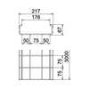 Rácsos kábeltálca 3m rozsdamentes nemesacél C-alak 50mm x 200mm x CGR 50 200VA4301 OBO-BETTERMANN