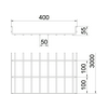 Rácsos kábeltálca merítetten horganyzott acél 55mm x 400mm x SGR 55 400 FT OBO-BETTERMANN