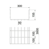 Rácsos kábeltálca 3m galván/elektrolit horganyzott acél U-alak SGR 155 300 G OBO-BETTERMANN
