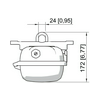 Rb LED lámpatest 1, 2-zóna/gáz 21, 22-zóna/por beépített LED 1x 50W 110-240V Elux6002/4 R.STAHL