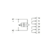 Relémodul aljzattal 2v rugószorításos 12A 230V50Hz monostabil IP20 LED WAGO