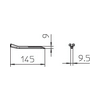 Reteszelőszár 145x10mm szalaghorganyzott acél TPB R FS OBO-BETTERMANN