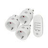 RF készlet 3dugaljadapter+1távirányító 2P+F 2300W mini 25m 230VAC-táp fehér ComfortLine LECTRA