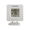 RF szobatermosztát LCD +2xAAA1,5V-elem +868MHz vevő 5°C- 30°C elem falonkívüli  fűtés QUANTRAX