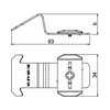 Rögzítőclip rácsos kábeltálcához MS profilhoz 82x33x17mm nemesacél BC GR 4.8 VA OBO-BETTERMANN