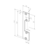 Rövid előlap elektromos zárhoz 24x110mm UNI/DIN galvanizált  Assa Abloy